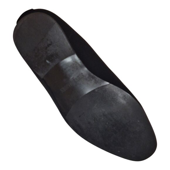Steve Madden Black Velvet Loafers 8 Old Money Luxury Casual Formal Dark Academia - Picture 9 of 16